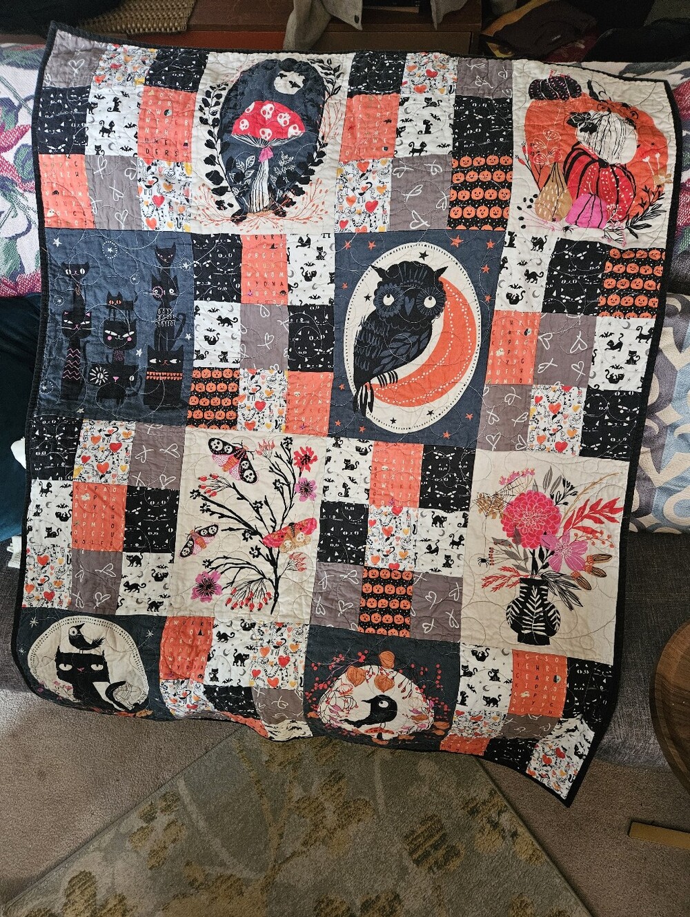 Bundle Of 2 Small Quilts & Quilted Xmas Banner